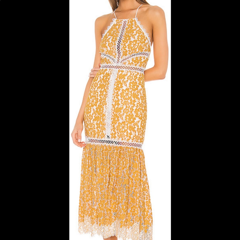 Felicity Embroidered Dress revolve xxs euc worn once sold out